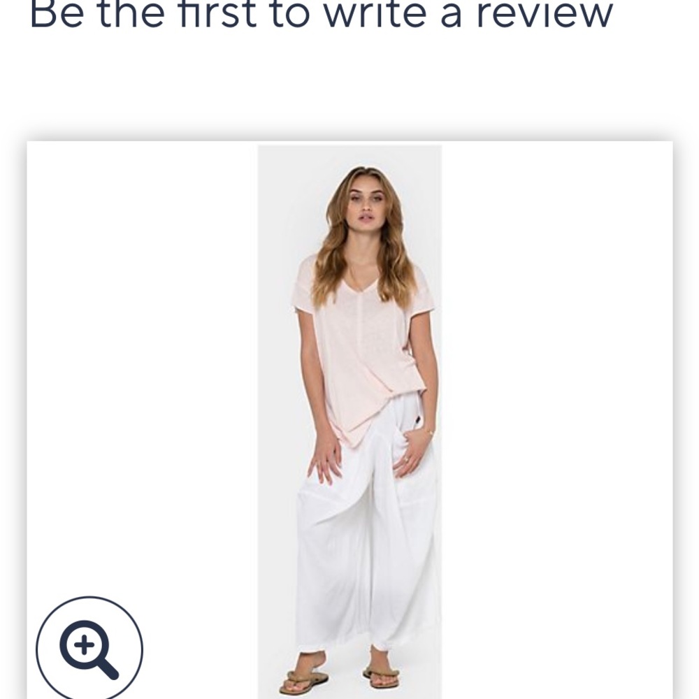 Peace Love World White Wide Leg Pants
